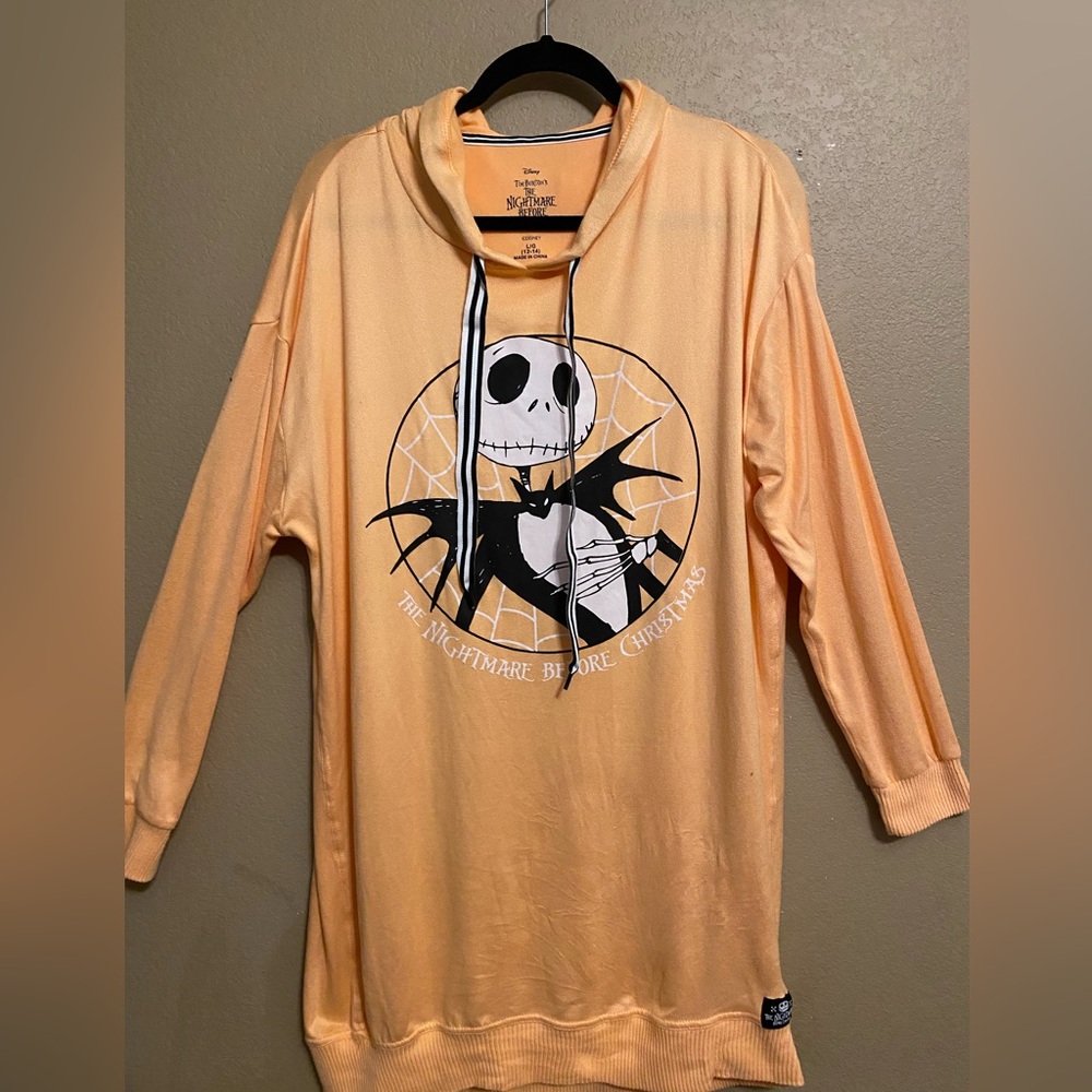 Disney Tim Burton Nightmare Before Christmas Women Sleep-shirt Pajamas Size L